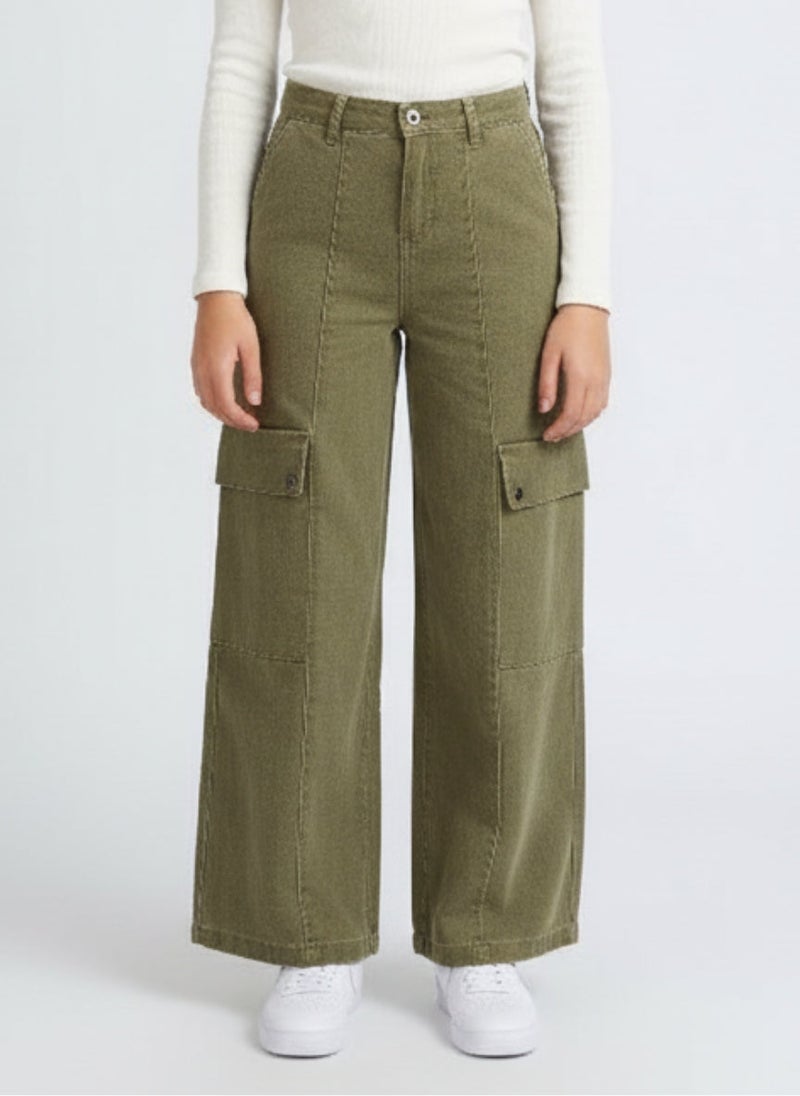 Cloud Fashion Dark Green Cargo Fit - Image 2